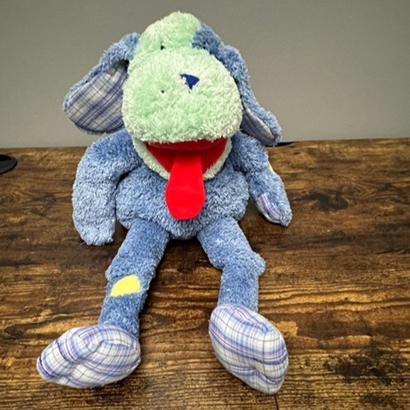 Gymboree Floppy Blue Puppy Dog Plush Puppet - Picture 2 of 7